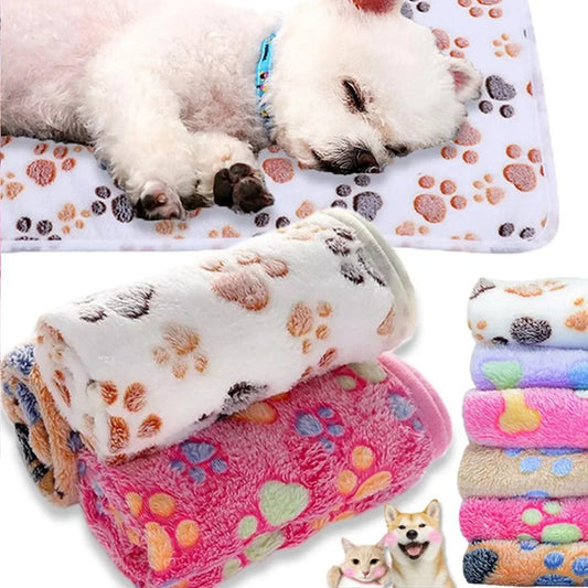 Soft & Fluffy Pet Blanket - Warm Cartoon Mat for Cats and Dogs™