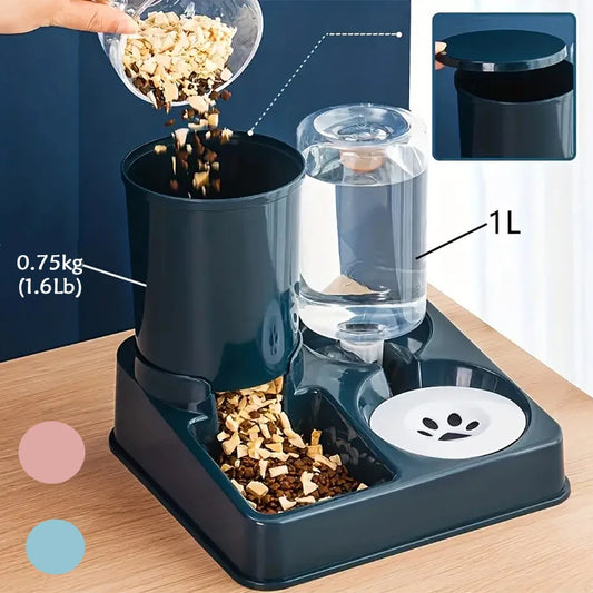 Automatic cat feeder – tilted gravity food & water dispenser set™