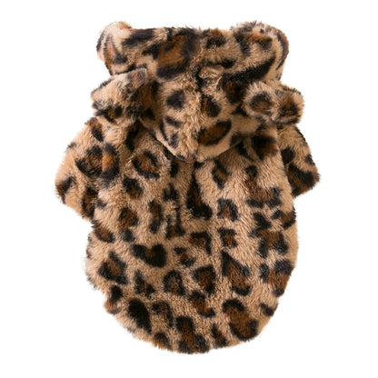 Winter pet dog clothes – warm fleece hoodie & leopard coat for small dogs, french bulldog™