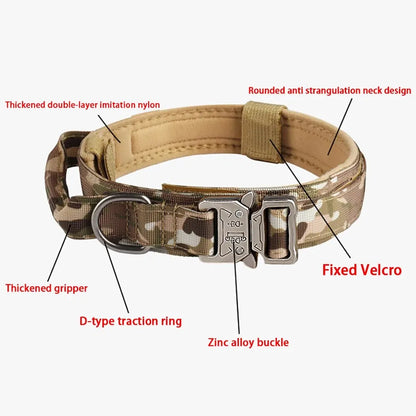 Tactical dog collar – breathable nylon with metal buckle for medium & large dogs™