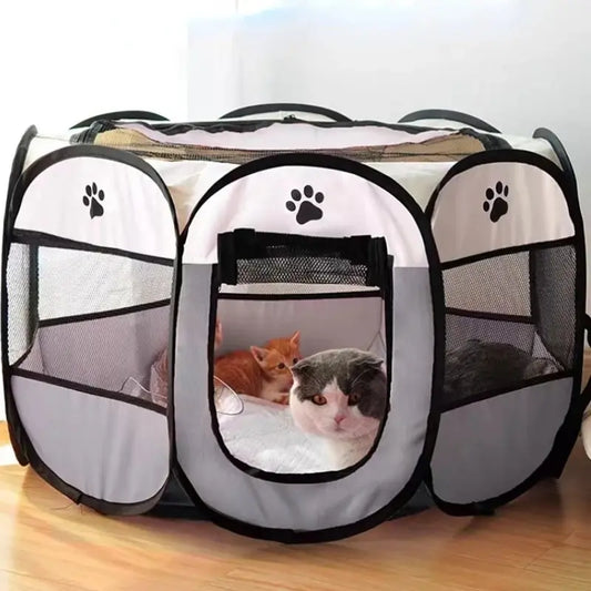 Portable Foldable Pet Tent Kennel - Octagonal Fence Puppy Shelter for Easy Outdoor Use ™