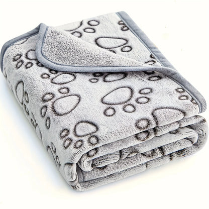 Soft fluffy pet blanket – high-quality, warm & comfortable with cute cartoon pattern for cats & dogs™