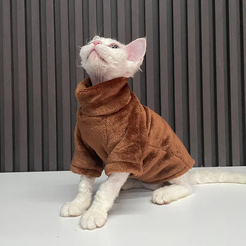 Rollkragenkatzenpullover – weicher Winterpullover für haarlose Katzen, Maine-Coon & Chihuahua™