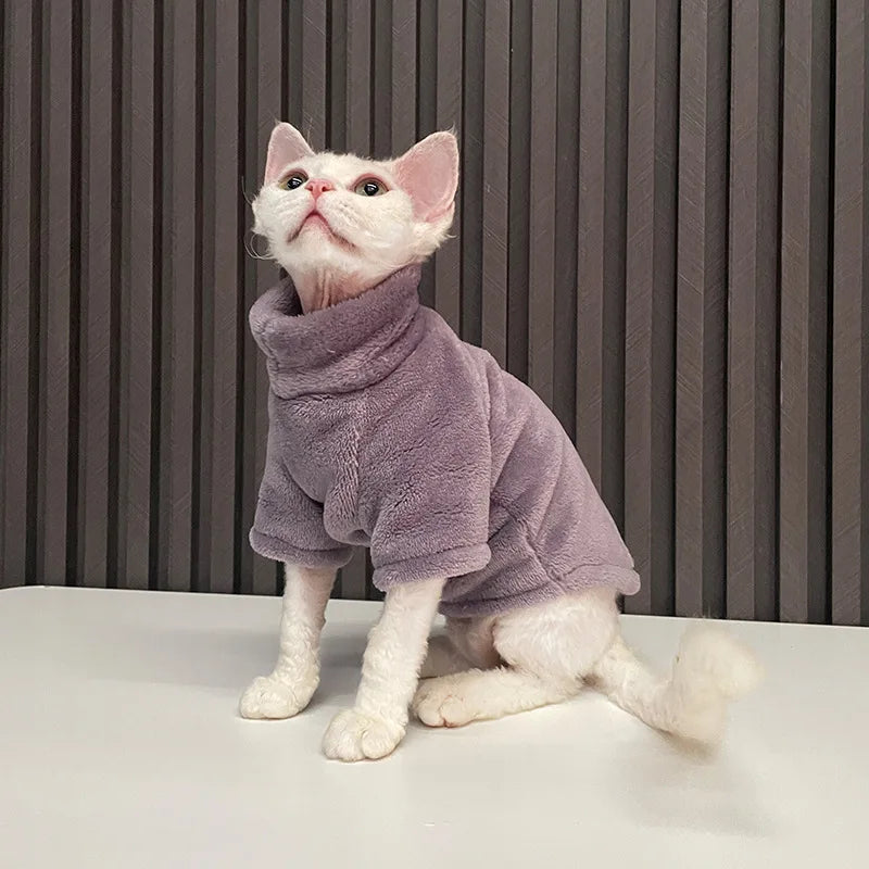 Rollkragenkatzenpullover – weicher Winterpullover für haarlose Katzen, Maine-Coon & Chihuahua™