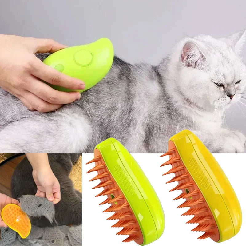 Steamy Pet Brush 3-in-1 | Groom, Detangle & Relax™