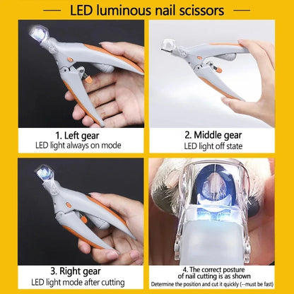 Professional pet nail clipper – LED light cat & dog nail scissors, toe/claw cutter™