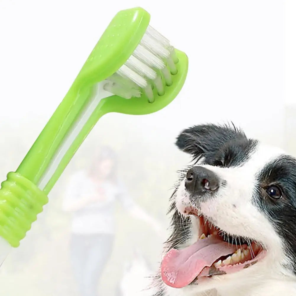 Three-sided pet toothbrush – multi-head brush for dogs & cats, oral care tool™