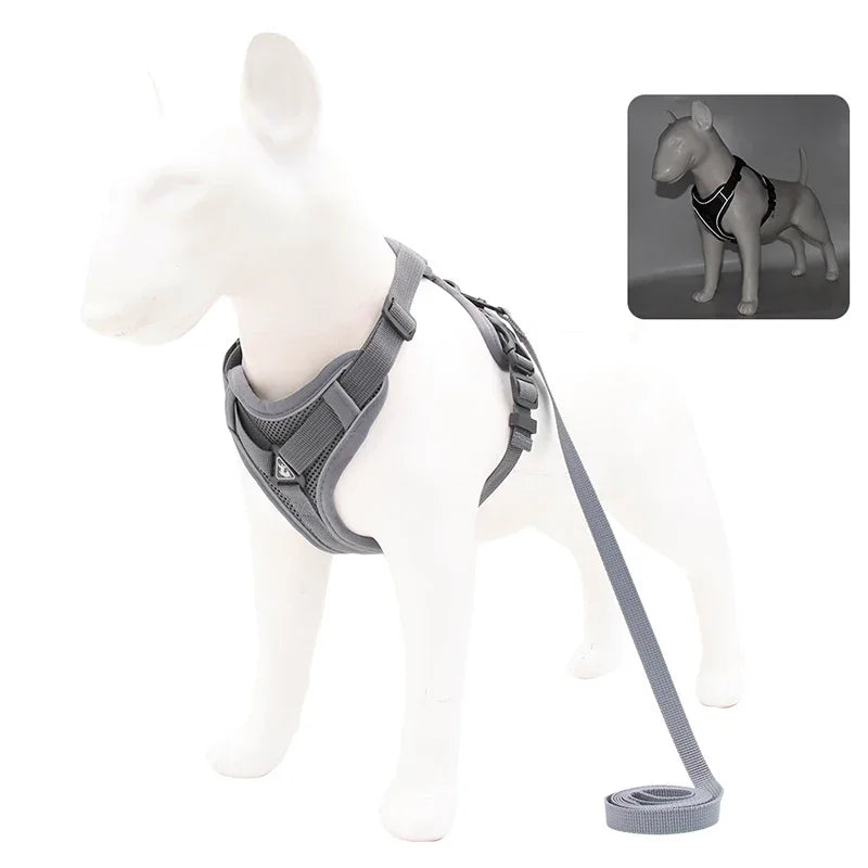 Reflective pet harness – adjustable training vest & leash for small dogs, chihuahua, yorkie™