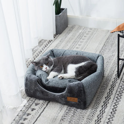 Luxurious Velvet Triangle Cat House™