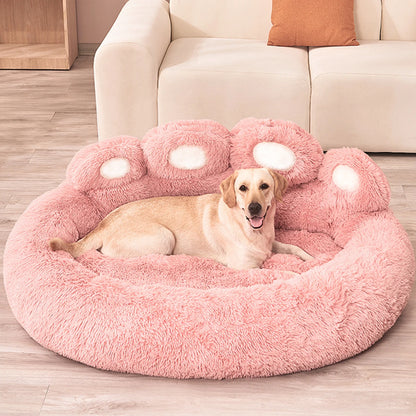 Fluffy dog bed – cozy sofa basket with blanket for dogs & cats™