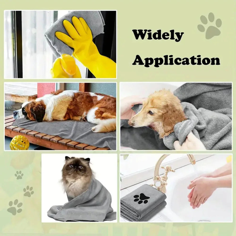 Mikrofaser-Bade-Decke – super weich, saugfähig & schnelltrocknend für die Pflege von Hunden & Katzen™