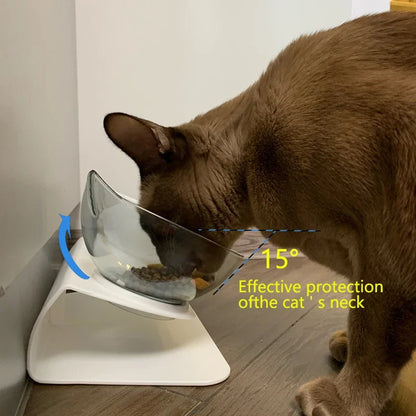 Non-Slip Double Pet Bowl with Stand - Ideal for Cats™