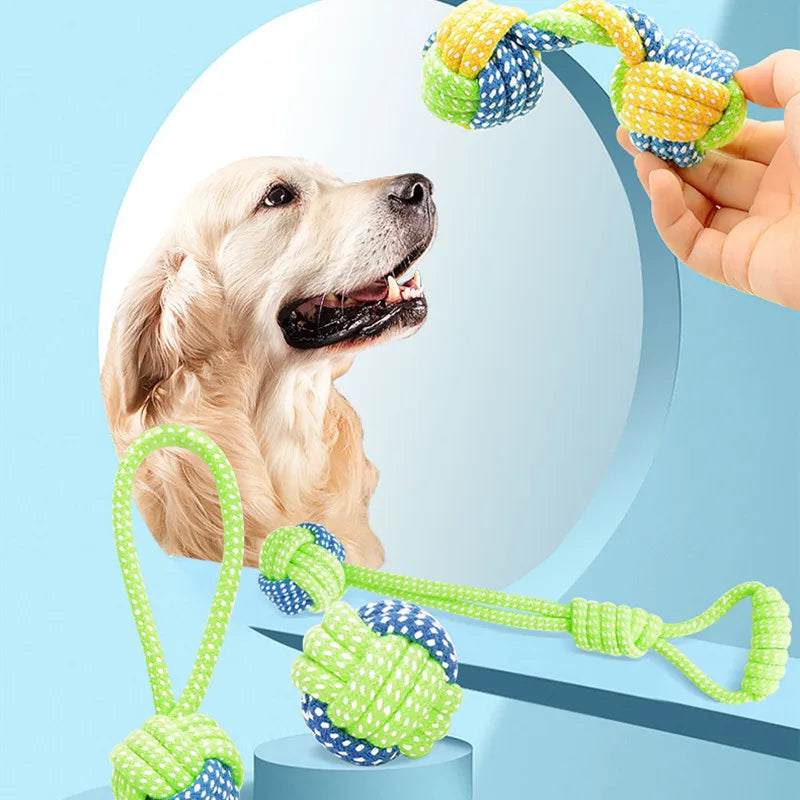 Pet dog toys – interactive cotton rope & chew ball for small & large dogs™