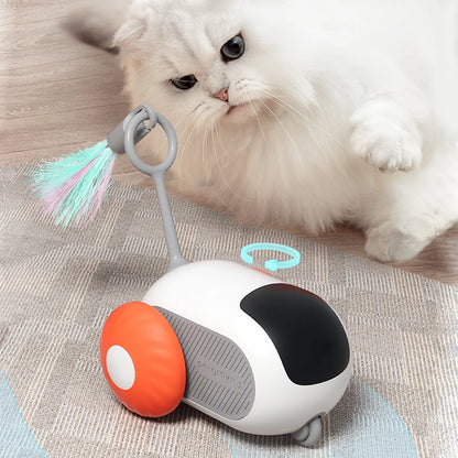 Interactive Remote Control Cat Sports Car Toy with Feathers & Mice™