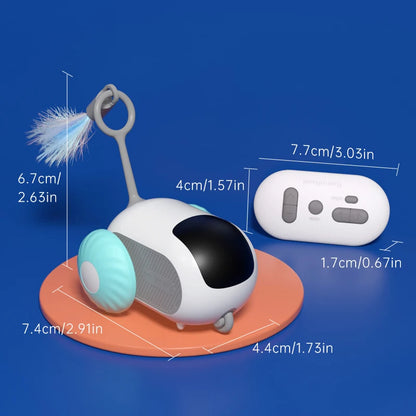 Interactive Remote Control Cat Sports Car Toy with Feathers & Mice™