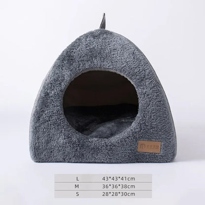 Luxurious Velvet Triangle Cat House™