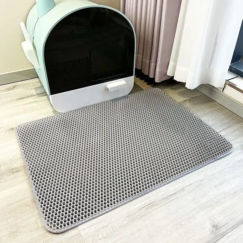 Waterproof Double-Layer Cat Litter Mat - Non-Slip & Washable™