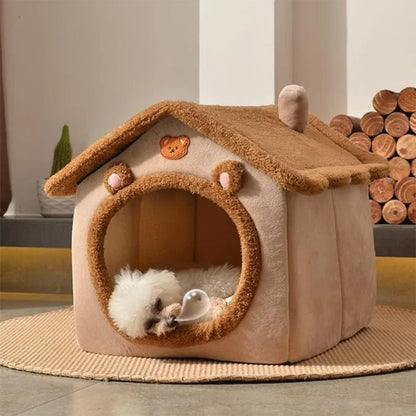 Foldable & Washable Pet House - Cozy Cave Bed for Small Cats & Puppies™