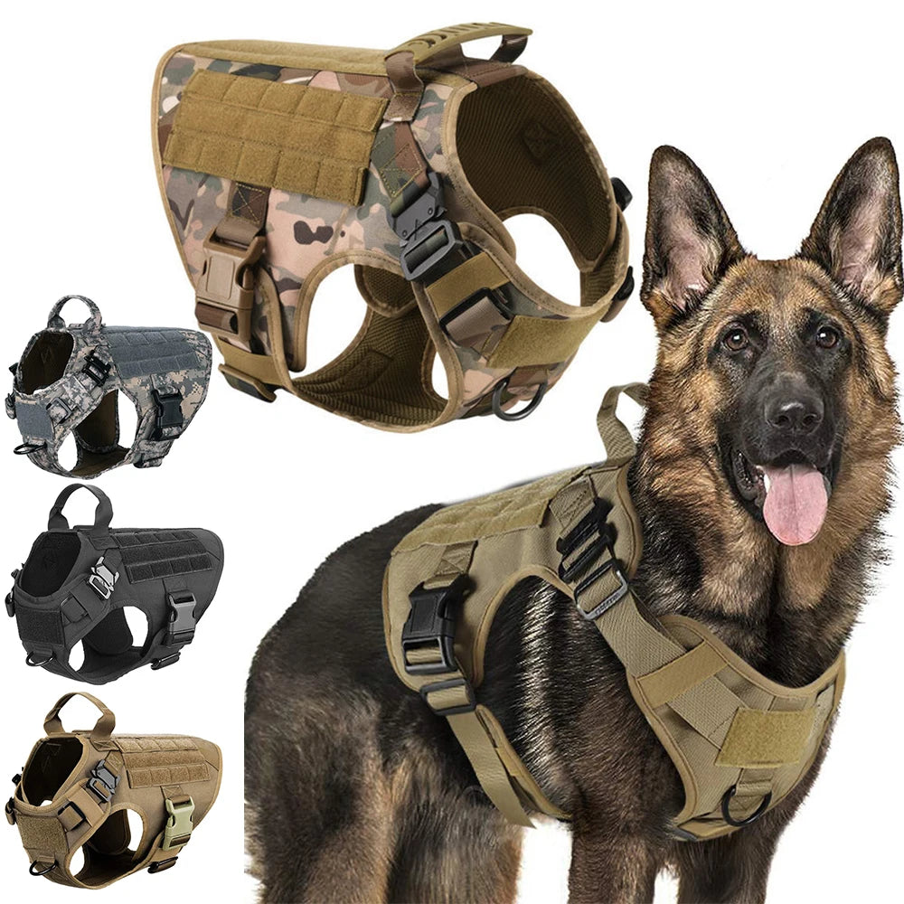 Military dog harness – tactical vest & leash set for large dogs, german shepherd, malinois™