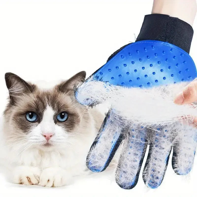 Pet Grooming Glove for Cats & Dogs – Deshedding Brush and Hair Removal ™