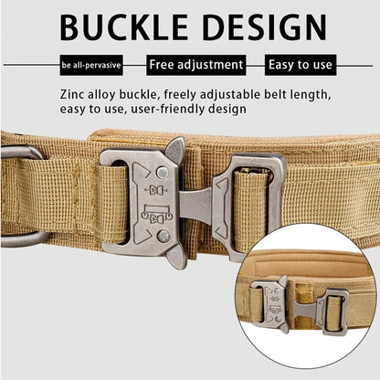 Tactical dog collar – breathable nylon with metal buckle for medium & large dogs™