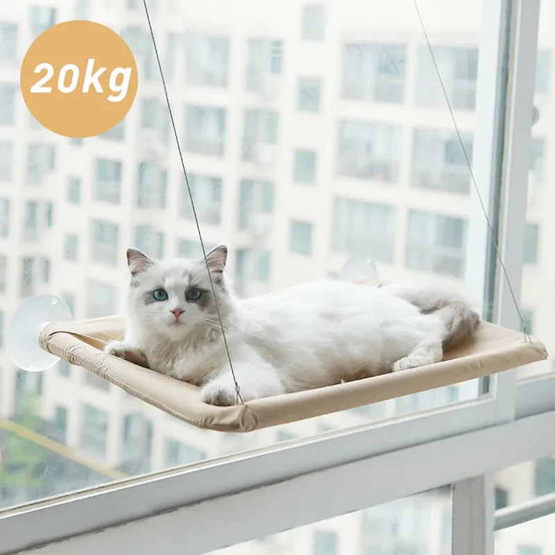 Hängende Katzenhängematte – Robuster Fenstersitz für Katzen, Gemütlicher Sonnenbadeplatz™