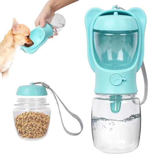 Dog water bottle – leak-proof pet dispenser with detachable food container for travel & hiking™