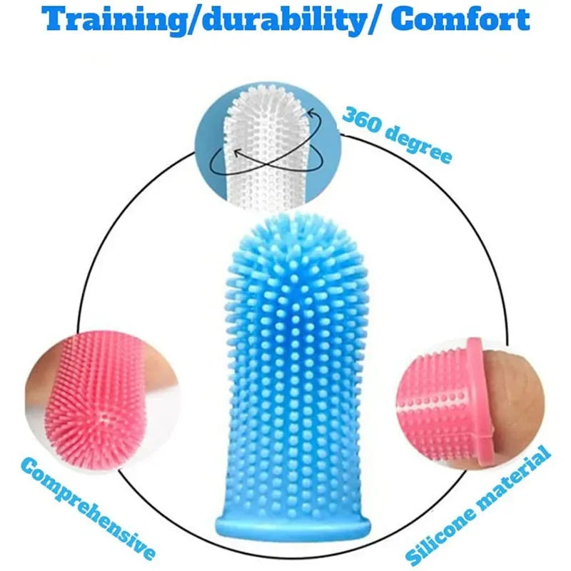 Soft silicone pet toothbrush – finger brush for teeth cleaning & bad breath care in dogs & cats™