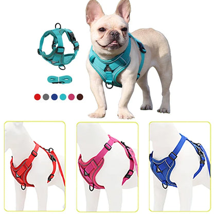 Reflective pet harness – adjustable training vest & leash for small dogs, chihuahua, yorkie™