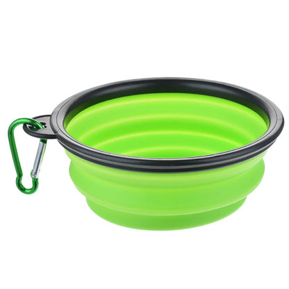 Large Collapsible Silicone Dog Bowl – 350/1000ml Portable Travel Feeder Dish for Pets™