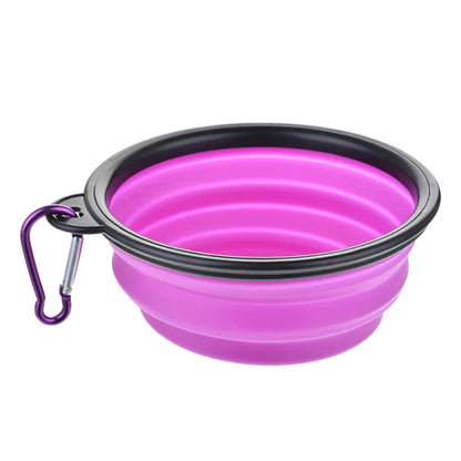 Large Collapsible Silicone Dog Bowl – 350/1000ml Portable Travel Feeder Dish for Pets™